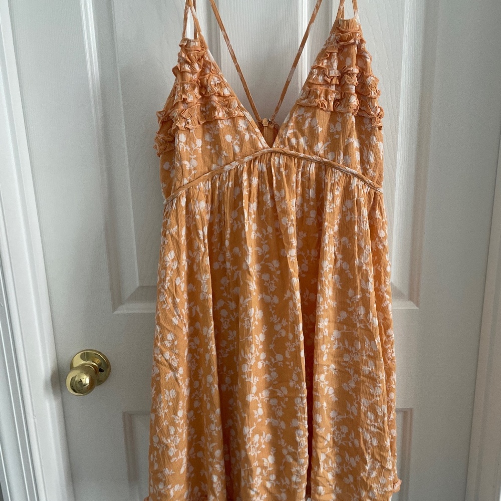 Yellow Floral Mini Dress